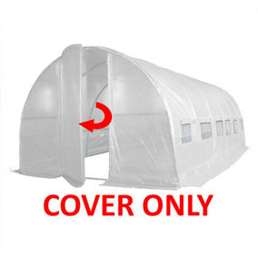 6m x 3m (20' x 10' approx) Pro+ White Polytunnel Replacement Cover