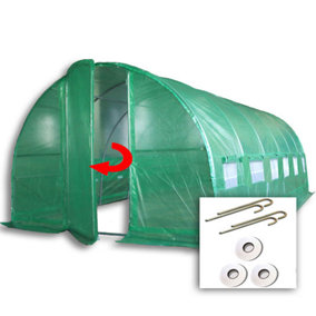 6m x 3m + Ground Anchor Kit (20' x 10' approx) Pro+ Green Poly Tunnel