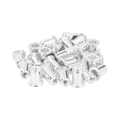 6mm Alu Nut Serts Riveting Nuts Rivet Nut Threaded Inserts Blindnut Rivnut 30 PC
