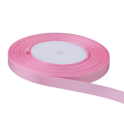 6mm Baby Pink Double Sided Satin Polyester Ribbon Roll, 25 metres