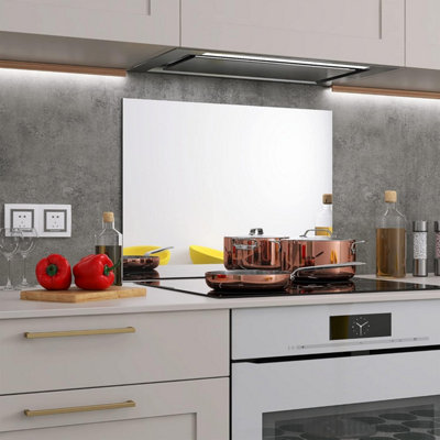 6mm Clear Tempered Glass Mirror Splashback for Kitchen, Toughened Glass ...