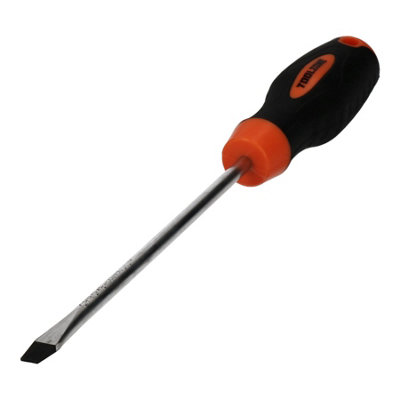 6mm Flat Head Slotted Blade Screwdriver Magnetic Tip 150mm Rubber Handle