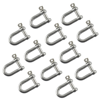 6mm Galvanised Dee Shackle Pack of 12 Shackles Chandlery DK01