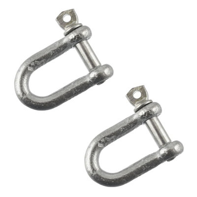 6mm Galvanised Dee Shackle Pack of 2 Shackle Chandlery DK01
