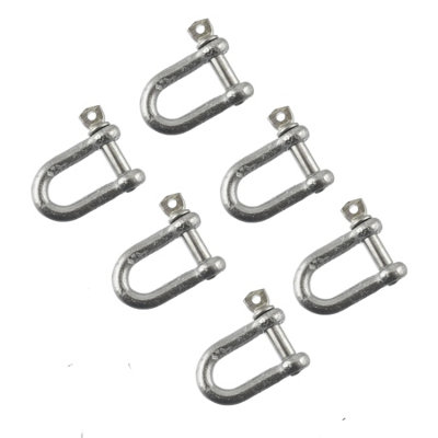 6mm Galvanised Dee Shackle Pack of 6 Shackle Chandlery DK01