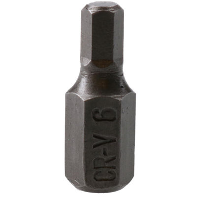 6mm Hex Allen Key Bit 30mm Length 10mm Shank Chrome Vanadium Hardened Tip