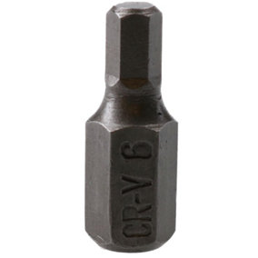 6mm Hex Allen Key Bit 30mm Length 10mm Shank Chrome Vanadium Hardened Tip