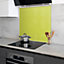 6mm Lime Painted Toughened Glass Kitchen Splashback