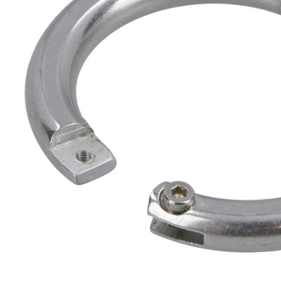 6mm Lockable Split Round Ring 4pk Shackle 316 Stainless Steel Splitring
