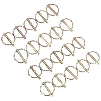 6mm Lynch Pins Clip Clamp (linchpin) Linkage Locking Pin 20pc Tractor Trailers