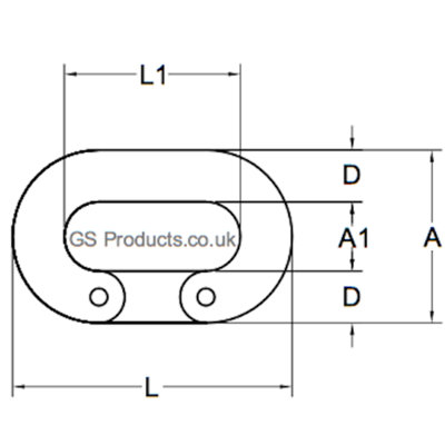 6mm Stainless Steel Split Connecting Chain Link / Shackle 2100KG ...