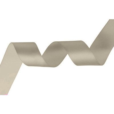 6mm Taupe Double Sided Satin Polyester Ribbon Roll, 25 metres