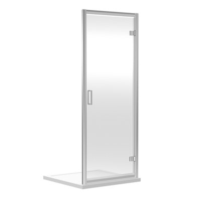 6mm Toughened Safety Glass Reversible Hinged Shower Door - 800mm - Chrome Price Comparisons | Compare The Build