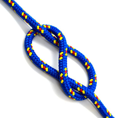 6mm x 10 metres / 32.8 ft of Blue & Yellow Polypropylene Rope, Solid ...
