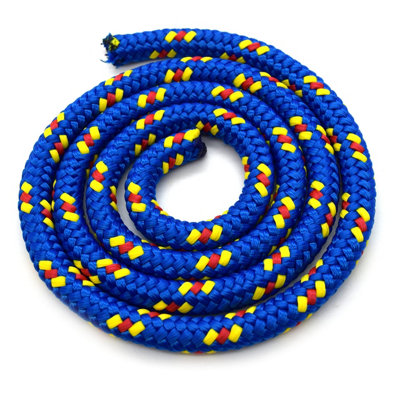 6mm x 10 metres / 32.8 ft of Blue & Yellow Polypropylene Rope, Solid ...