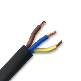 6mm x 3Core Rubber Cable Flex H07RN-F H07RNF Heavy Duty 47Amp Cooker Cable or Hot Tubs   SOLD PER MTR