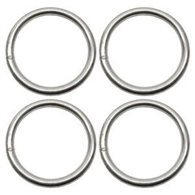 6mm x 50mm Steel Round O Rings Welded Zinc Plated DK37