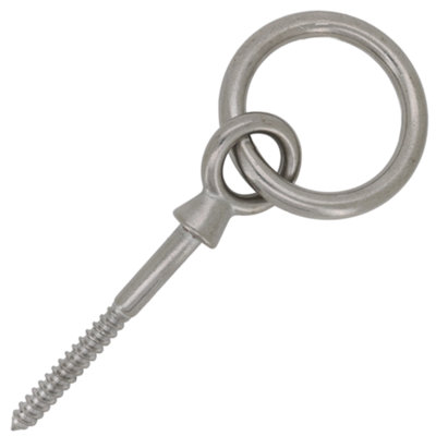 M6 X 35mm Stainless Steel Eye Bolt Set – 304 Grade With Nuts, Heavy Duty For Lifting & Rigging (2PCS + 4 Nuts)