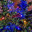 6pc 5m Christmas Green Tree Outdoor Path Lights with 15 Multi Colour LEDs per Tree