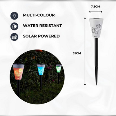 6pc Colour Changing LED Silhouette Stake Lights - 4