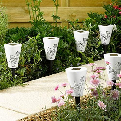 6pc Colour Changing LED Silhouette Stake Lights - 8