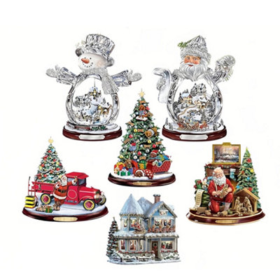 6PC Creative Christmas Tree Acrylic Decorative Pendant Home Decoration