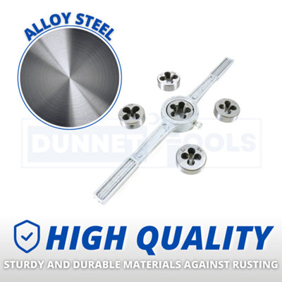 6Pc Die Set Metric with Wrench Hand Threading Tool Steel Threading Tool Set - 3