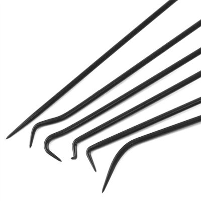 6pc Long Reach Pick & Hook Set Soft Grip O Ring Seal Gasket Clock Repair