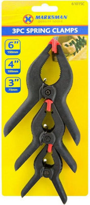 6Pc Plastic Spring Clamps Hand Tool Grip Diy Clips Tarpaulin Size 6 4 3 Inches