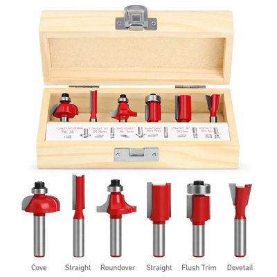 6Pc Router Bit Set in Double Blister Laminator Timber Kitchen Wood ...