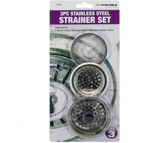6Pc Sink Strainers Drain Basin Waste Catcher Food Kitchen Bath Stainless Steel