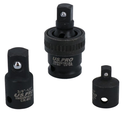 6pc Socket Impact Extension Step Up Adaptor Reducer Wobble Joint ...