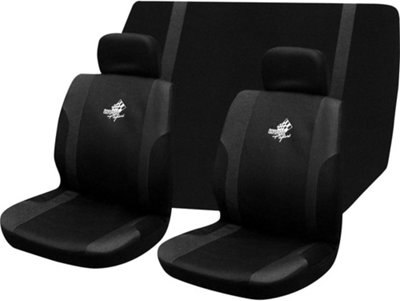 6Pc Wrx Grey Black Car Sports Seat Covers Universal Set Interior