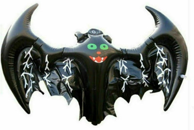 6Pcs Halloween Inflatable Bat 46cm x 36cm Spooky Blow-Up Toy Party Horor Decor