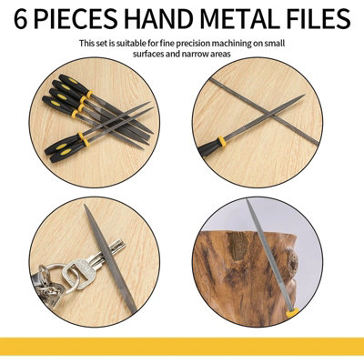6pcs Precision Needle File and Rasps Set Metal Hand Tools