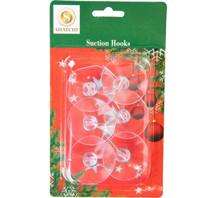 6Pcs Suction Cups Metal Hooks 4.3cm - Ideal for Bathroom and Kitchen