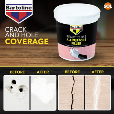 6pk 600g Bartoline All Purpose Ready Mixed Filler Wall Filler Ready Mixed for Holes Filler for Walls Ready Mixed Plaster Wall Hole - 5
