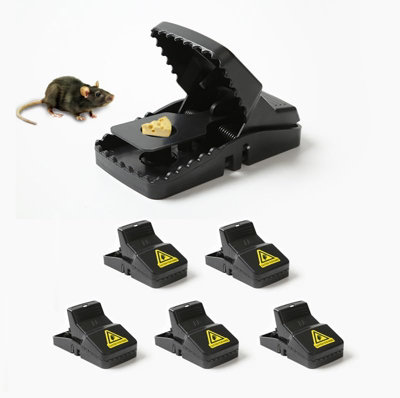 6pk Plastic Reusable Mouse Trap Rodent Rat Snap Catcher Mice Kill Pest Control