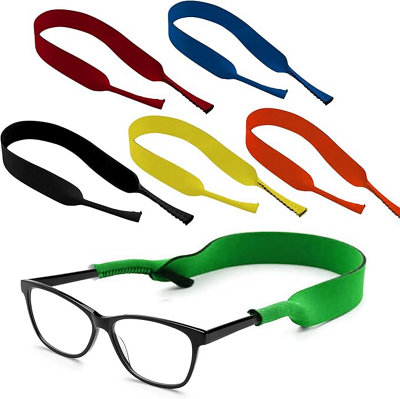 6-Pack Floating Eyeglass Straps – Adjustable Nylon Sports Retainer For Sunglasses, Reading Glasses – Perfect For Swimming, Running & Outdoor Activities