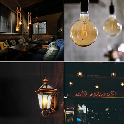 6W B22 Glass LED Light Bulb, 2200K