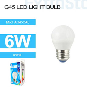 6W LED Ball Bulb E27 Base, 6500K, Paper Pack