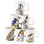 6x British Bird China Mugs - 300ml Capacity, Microwave & Dishwasher Safe