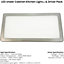 6x BRUSHED NICKEL Ultra-Slim Rectangle Under Cabinet Kitchen Light & Driver Kit - Natural White Diffused LED