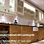 6x BRUSHED NICKEL Wedge Surface Under Cabinet Kitchen Light & Driver Kit - Natural White LED