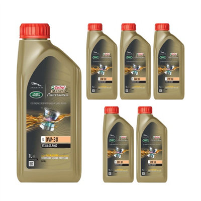 6x CASTROL EDGE Professional E 0W30 Engine Oil 1L ACEA C2 Fits Jaguar ...
