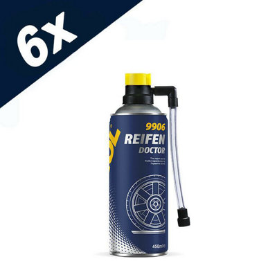 6x Reifen Doctor foam quickly and reliably seals punctures and leaks of types