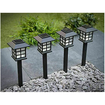 6x Solar Oriental Style Stake Lights - 5