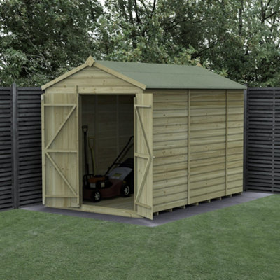 6x10 Apex Beckwood Shed 25yr Guarantee Shiplap Pressure Treated   - No Windows - Double Door