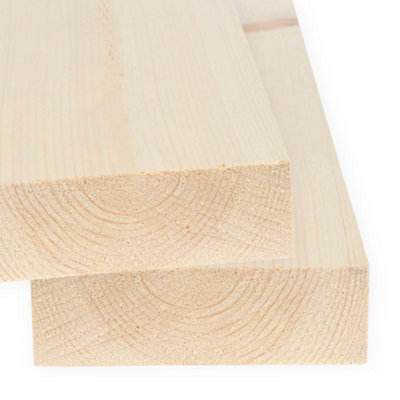 6x2 Inch Planed Timber  (L)1200mm (W)144 (H)44mm Pack of 2