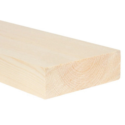 6x2 Inch Planed Timber  (L)1200mm (W)144 (H)44mm Pack of 2